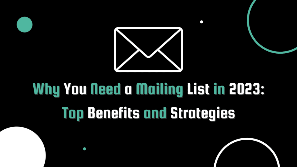 Email marketing campaign with mailing list signup form and laptop on a desk - Why You Need a Mailing List in 2023