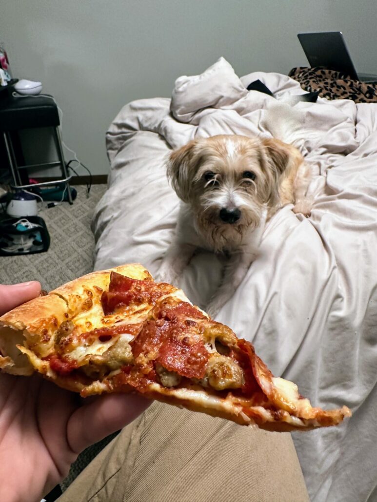 Carl loves pizza!