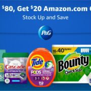 P&G Stock Up and Save Sale: Spend $80, Get $20 in Amazon.com Store Credit